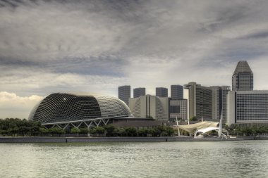 Marina Bay Esplanade Cityscape clipart