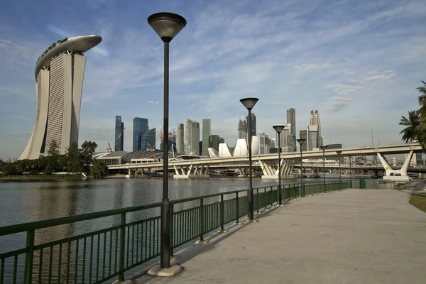 Singapore Skyline at the Esplanade — Stock Photo, Image