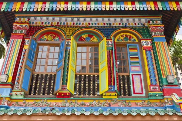 Histórico colorido Peranakan Casa — Fotografia de Stock
