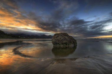 Low Tide at Cannon Beach Oregon clipart