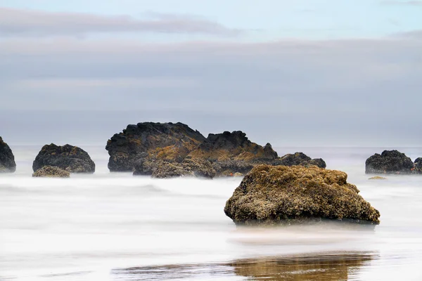 Cannon Beach Early Morning Mist — Stock Photo, Image