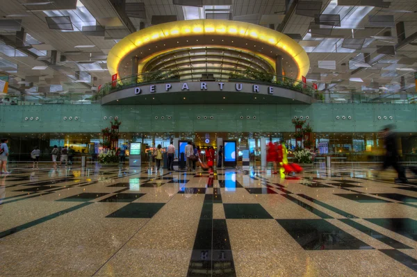 Singapur changi Havalimanı terminal gidiş — Stok fotoğraf