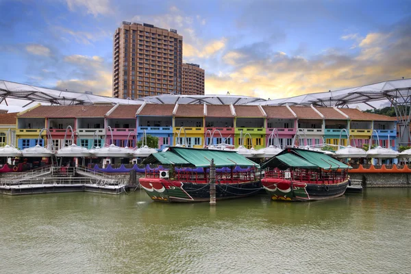 stock image Colorful Historic Houses by River