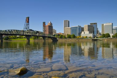 Portland oregon şehir manzarası yansıma 2