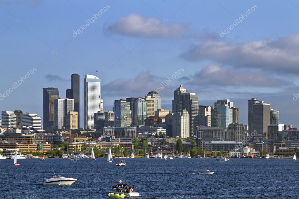 Seattle Skyline on Lake Union Stock Photo by ©davidgn 3920205