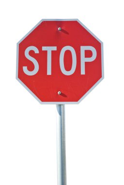 Stop sign with reflect surface clipart