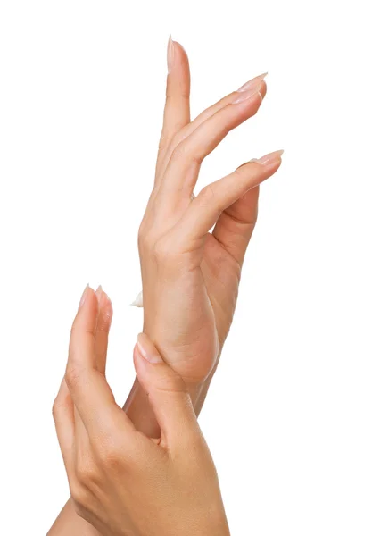 Mooie nagels en vrouwelijke vingers — Stockfoto
