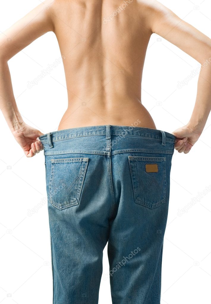 Slim waist. Girl's torso