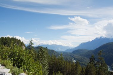 View of the Cheakamus River valley, Canada clipart