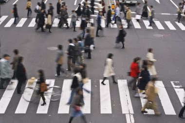 crossing the street clipart