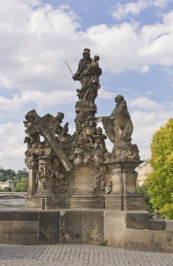 Statue on Charles Bridge,Prague clipart