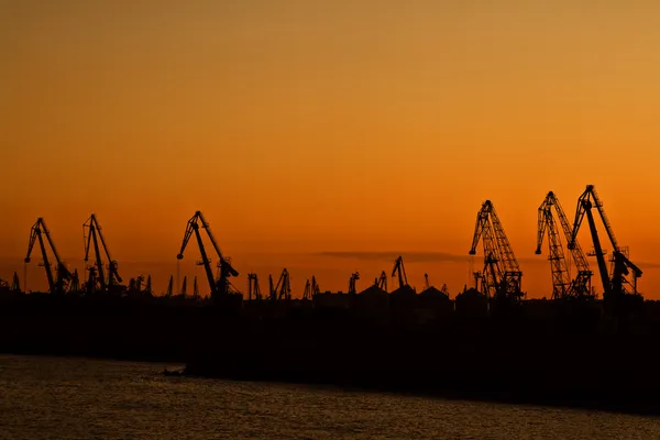 Stock image Sunset in a harbour