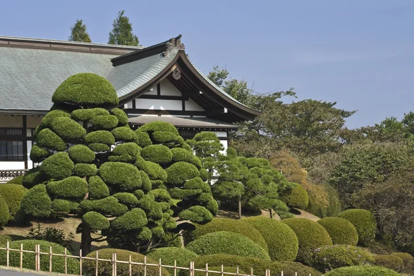 Ιαπωνικό κήπο και το ναό — Φωτογραφία Αρχείου