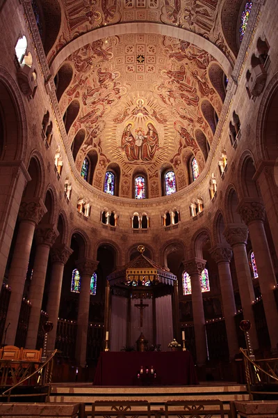 stock image Interior view of church in Quebec, Canada