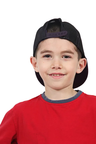 Фото чарівного молодого хлопчика з капелюхом — стокове фото