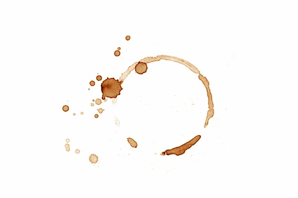 Kaffe kopp mark på vit — Stockfoto