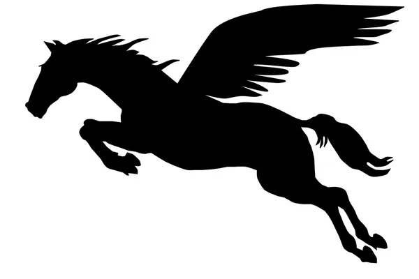 Silhouette Pegasus — Image vectorielle