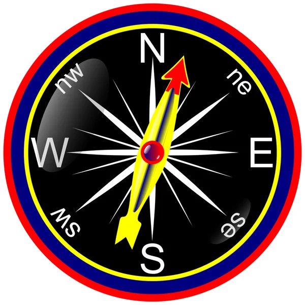 Beyaz arka plan üzerinde izole pusula