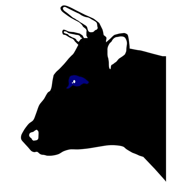 Голова корови на білому тлі — стоковий вектор