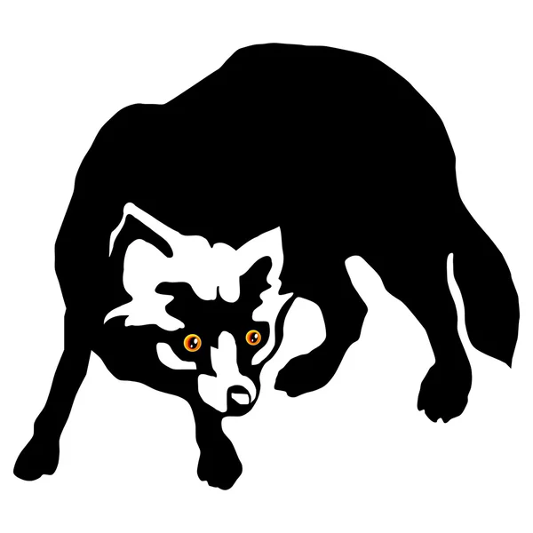 Sílhueta da raposa ártica (Alopex lagopus) —  Vetores de Stock