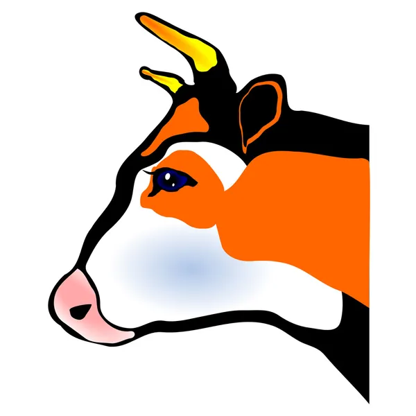 Hlava eps10 kráva — Stockový vektor
