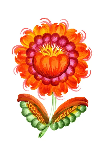 Flor decorativa aislada — Archivo Imágenes Vectoriales