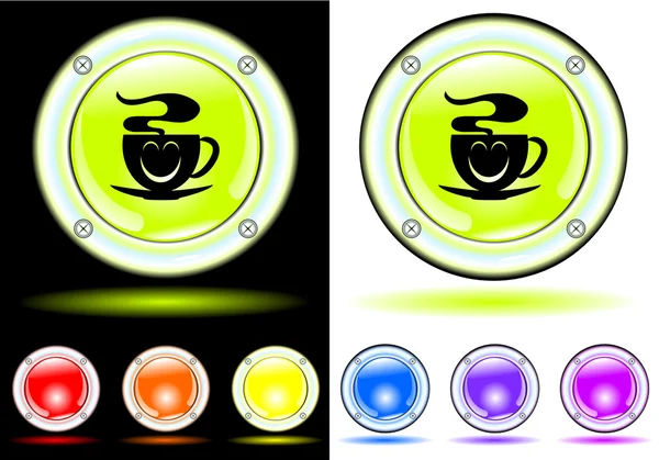Buttons the coffee — Stock Vector