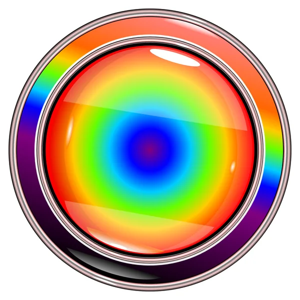 Knop "regenboog" cirkel — Stockvector
