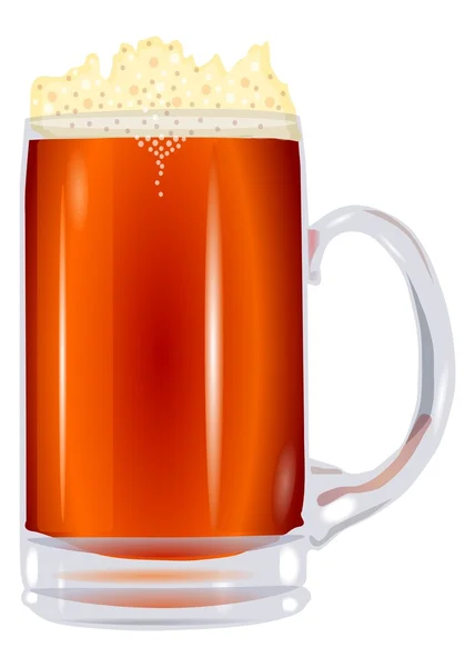 ビールのジョッキは隔離されたベクトルです。 — ストックベクタ