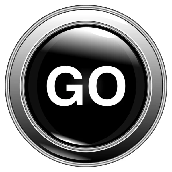 Button black "go" vector — Stock Vector