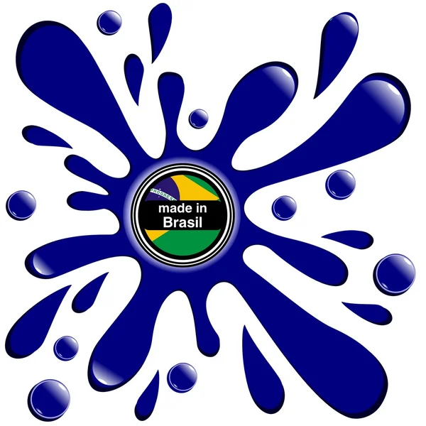 "fabriqué en Brasil "timbre vectoriel — Image vectorielle