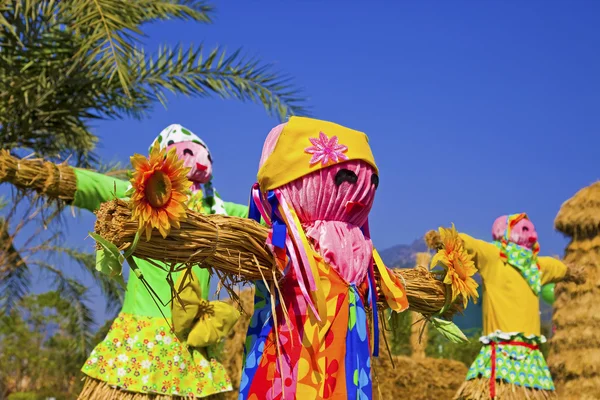 Scarecrows at a Fall Festival. — Stock Photo, Image
