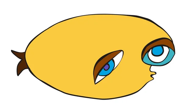 ปลาสีเหลือง — ภาพเวกเตอร์สต็อก