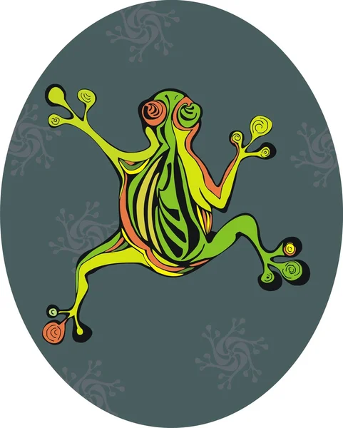 緑のカエル — ストックベクタ