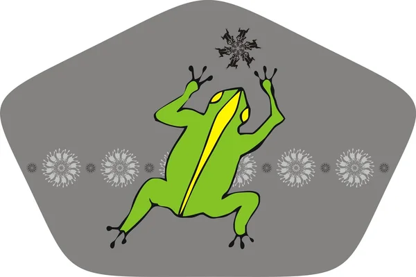 Frog with strip — Stock Vector