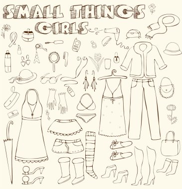 Girl things clipart