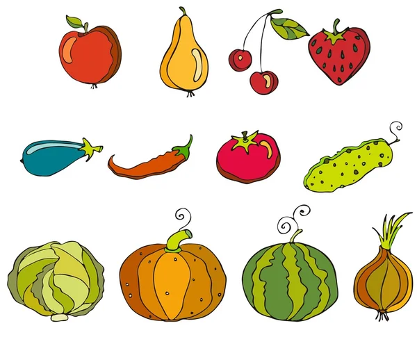 Zelenina a ovoce — Stockový vektor