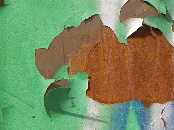 Hierro oxidado y pintura vieja —  Fotos de Stock