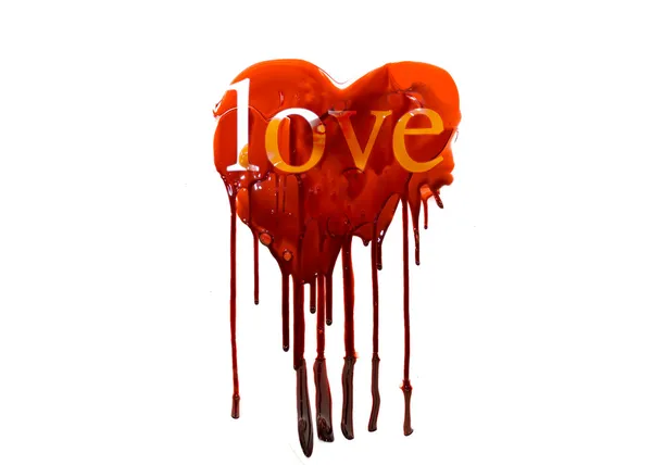 Amor corazones de sangre — Foto de Stock