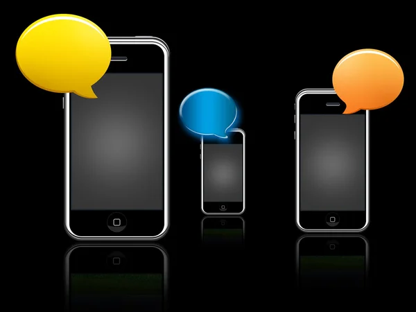 Akıllı telefondan sohbet et — Stok fotoğraf
