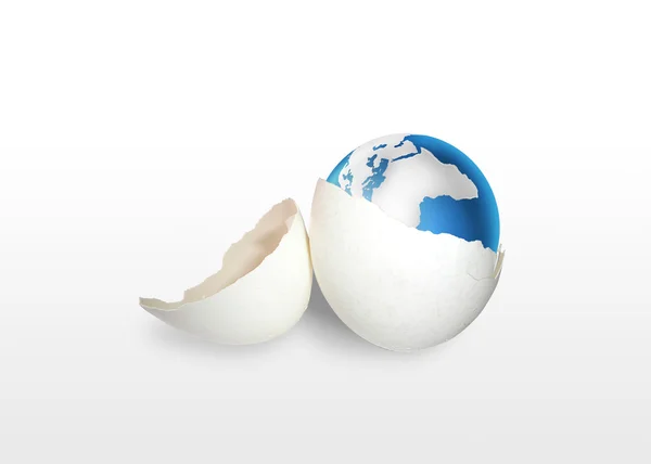 Erde im Ei — Stockfoto