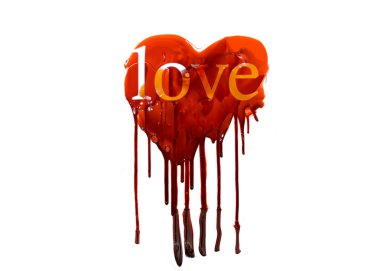Love heart blood clipart