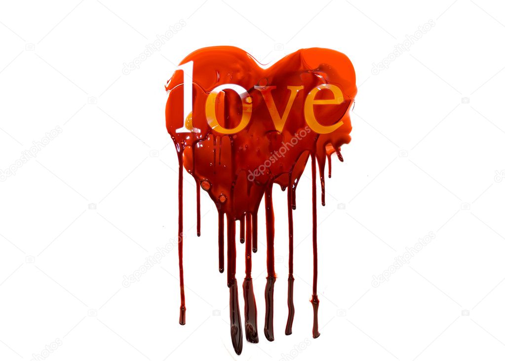 Love heart blood
