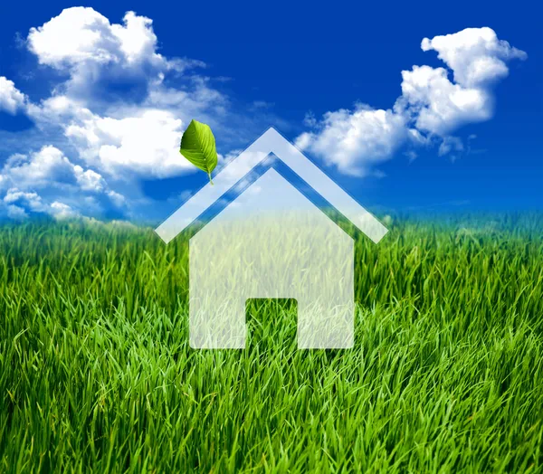 Eco Green casa — Fotografia de Stock