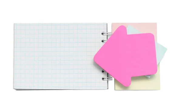 Sticker and notepad — Stock Photo, Image
