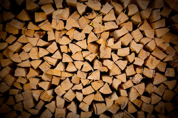 Struttura di legna da ardere di betulla secca — Foto Stock
