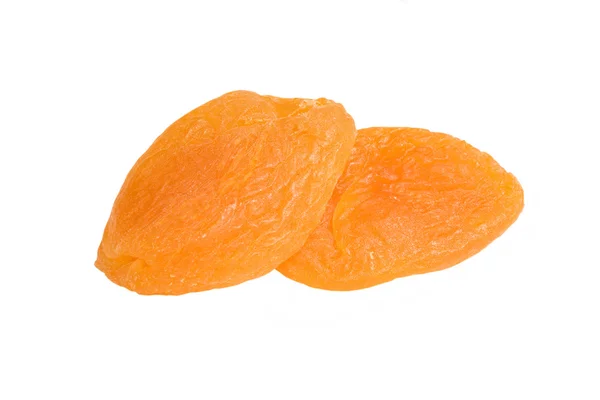 Dvě sušené meruňky Stock Obrázky