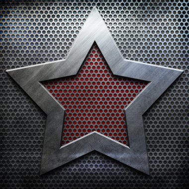 Silver Woden Metal star Texture clipart