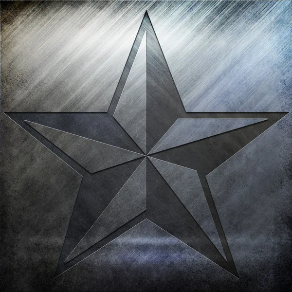 Silver Metal Star Texture — Stock Photo, Image