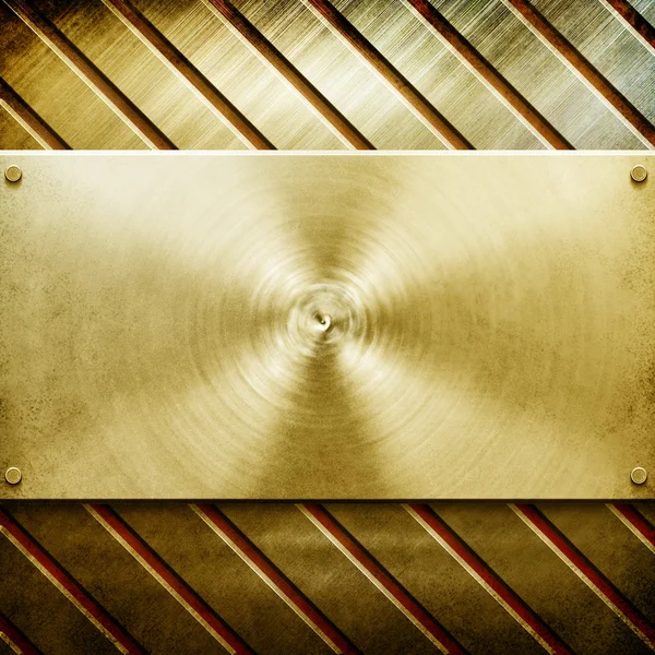 金属製のテンプレートの背景 (ゴールデン パック) — ストック写真